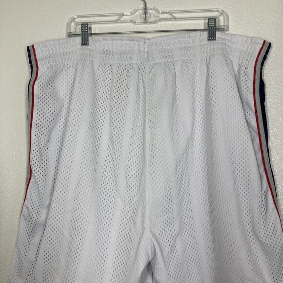 Vintage New Jersey Nets Shorts Mens 46 White Mesh NBA Basketball Champion 90s - Picture 15 of 16